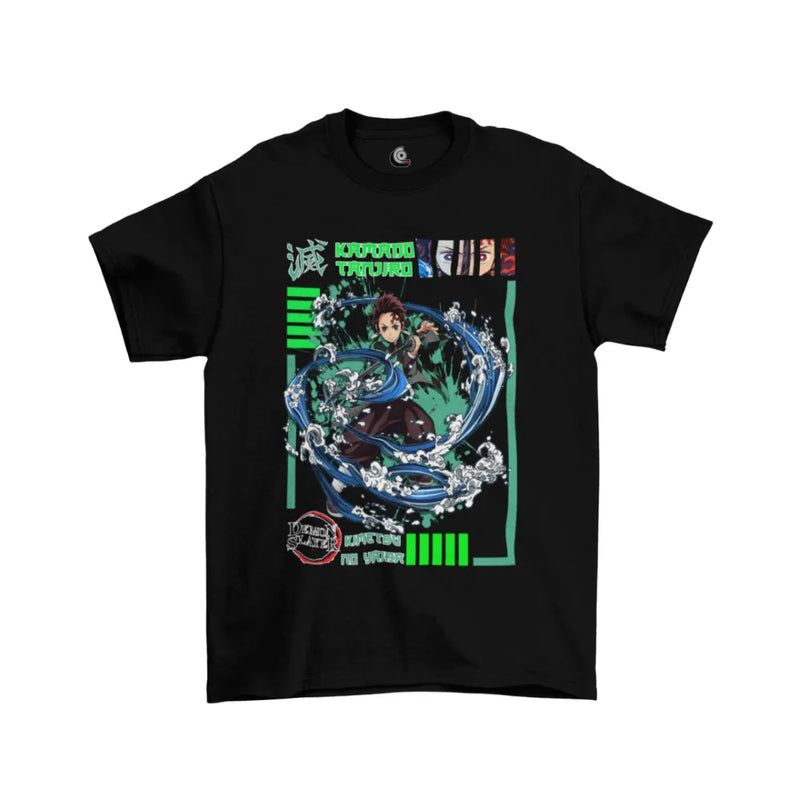 Camiseta Algodão Premium Anime Kimetsu no Yaiba - Tanjiro Água