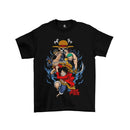 Camiseta Algodão Premium Anime One Piece - Luffy, Zoro e Usopp