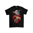 Camiseta Algodão Premium Anime One Piece - Ace e Yamato