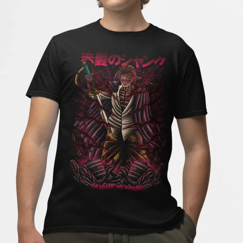 Camiseta Algodão Premium Anime One Piece - Shanks