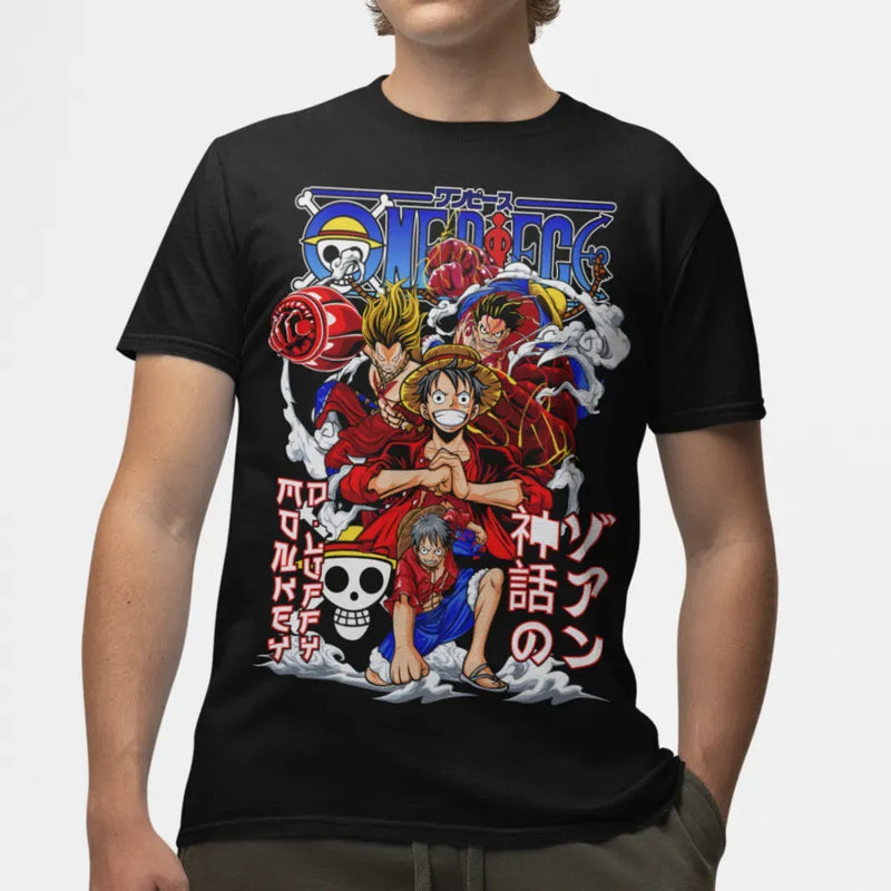 Camiseta Algodão Premium Anime One Piece - Monkey D. Luffy