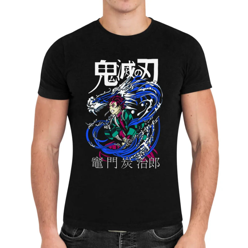 Camiseta Algodão Premium Anime Kimetsu no Yaiba - Tanjiro Respiração da Água