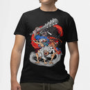 Camiseta Algodão Premium Anime One Piece - Luffy, Ace e Kaidou