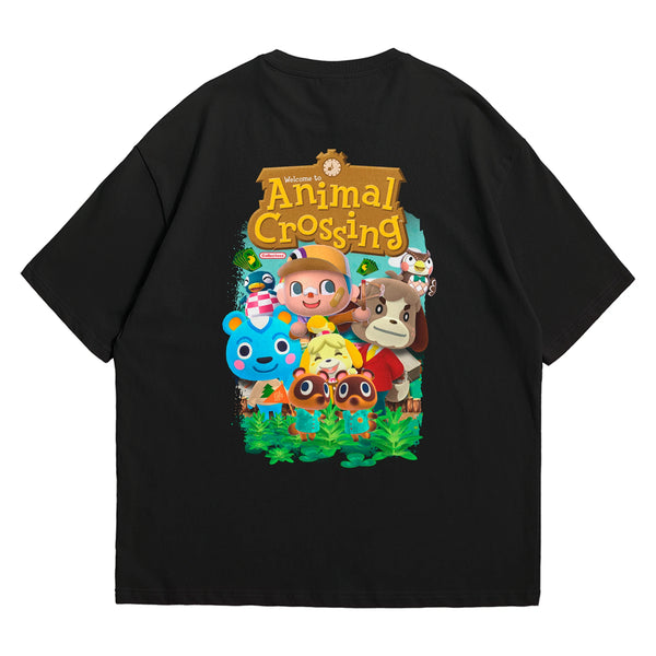Camiseta Oversized Algodão Nintendo Switch Game Animal Crossing