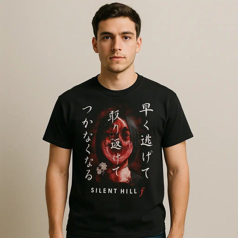 Camiseta Algodão Premium Game  Silent Hill F – Máscara do Pesadelo