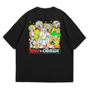Camiseta Oversized Algodão Desenhos Retrô Asterix e Obelix