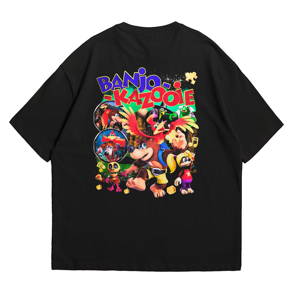 Camiseta Oversized Algodão Nintendo 64 Game Banjo - Kazooie