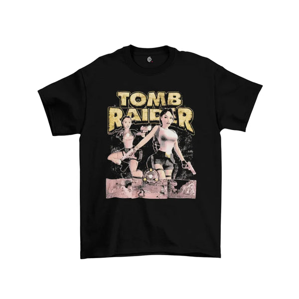 Camiseta Algodão Premium PlayStation Game Tomb Raider - Lara Croft