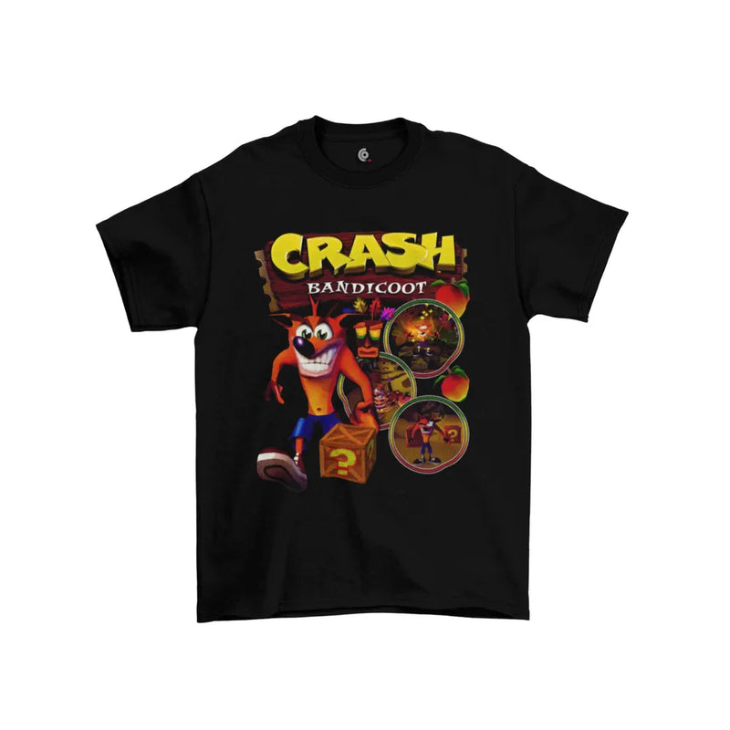 Camiseta Algodão Premium PlayStation Game Crash Bandicoot - Crash Box