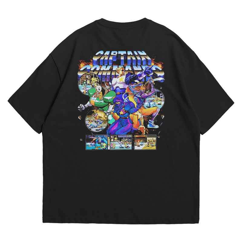 Camiseta Oversized Algodão Super Nintendo Game Capitão Comando