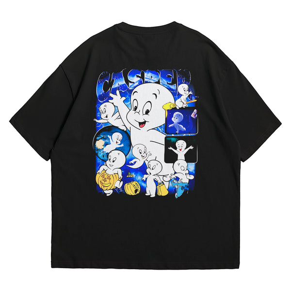 Camiseta Oversized Algodão Desenhos Retrô Casper