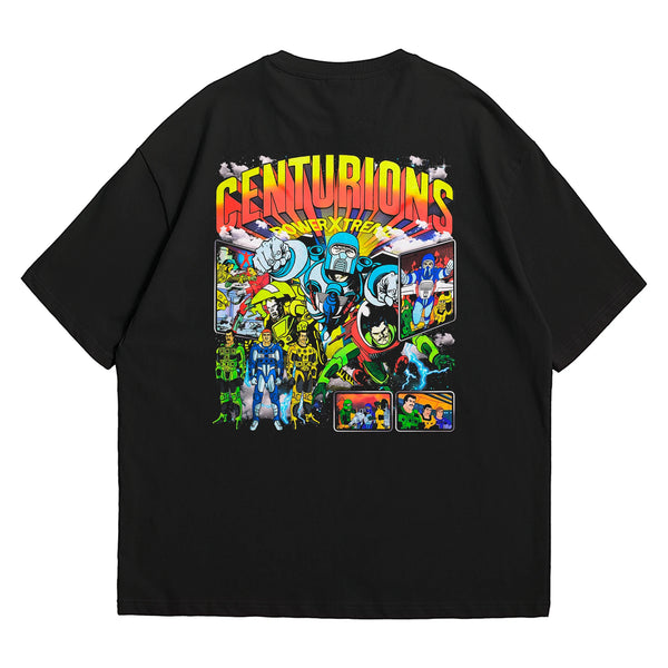 Camiseta Oversized Algodão Desenhos Retrô Centurions