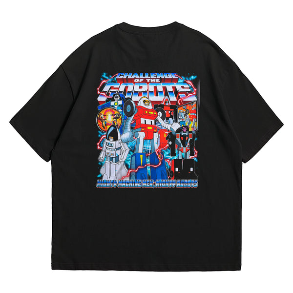 Camiseta Oversized Algodão Desenhos Retrô Challenge of the Gobots