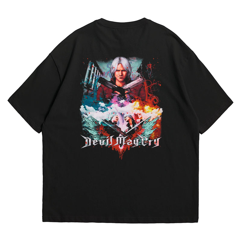 Camiseta Oversized Algodão Playstation Game Devil May Cry