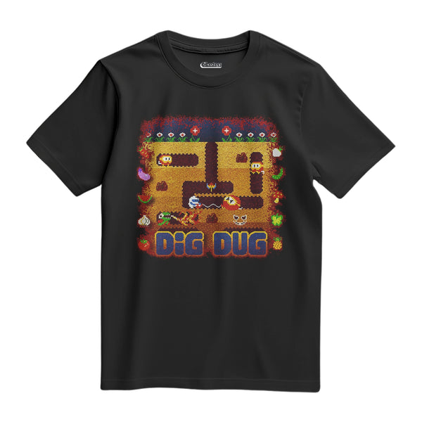 Camiseta Algodão Premium Pixel Game Dig Dug