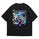 Camiseta Oversized Algodão Desenhos Retrô Dinosaucers