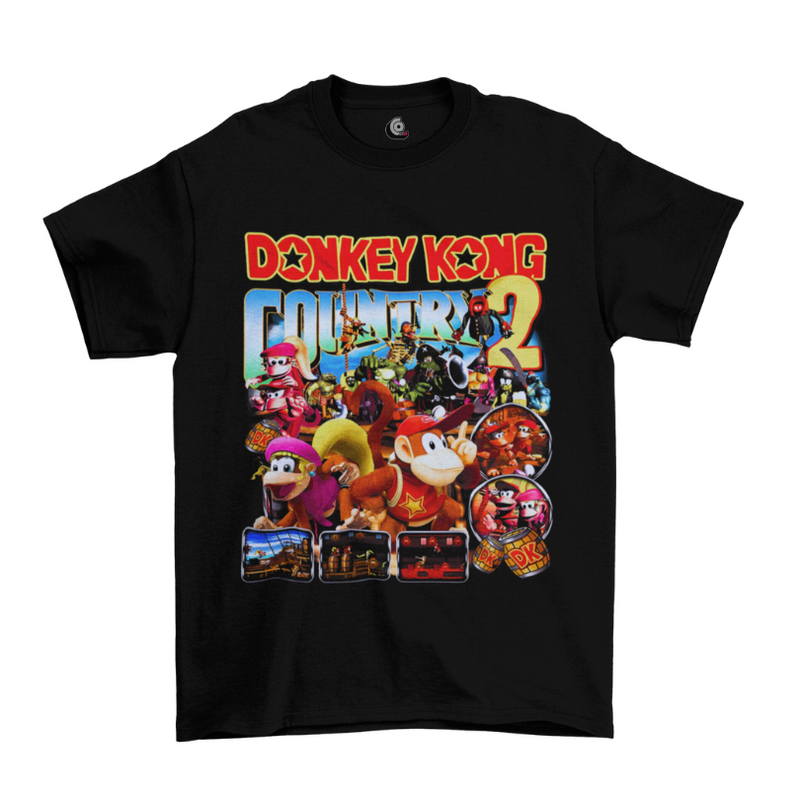 Camiseta Algodão Premium Super Nintendo Game Donkey Kong Country 2