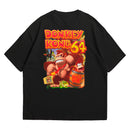 Camiseta Oversized Algodão Nintendo 64 Game Donkey Kong 64