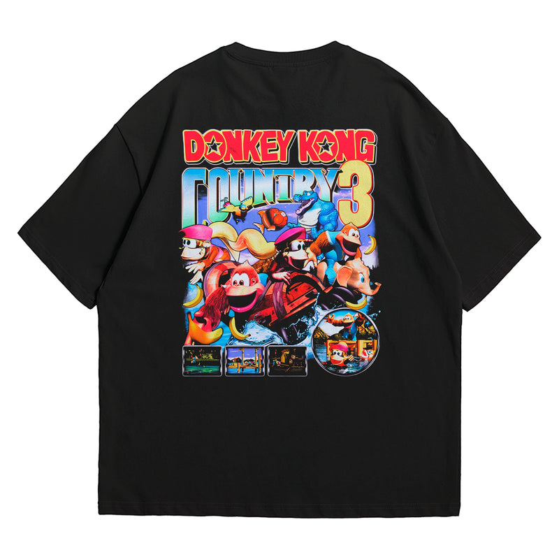 Camiseta Oversized Algodão Super Nintendo Game Donkey Kong Country 3