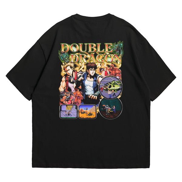 Camiseta Oversized Algodão Mega Drive Game Double Dragon