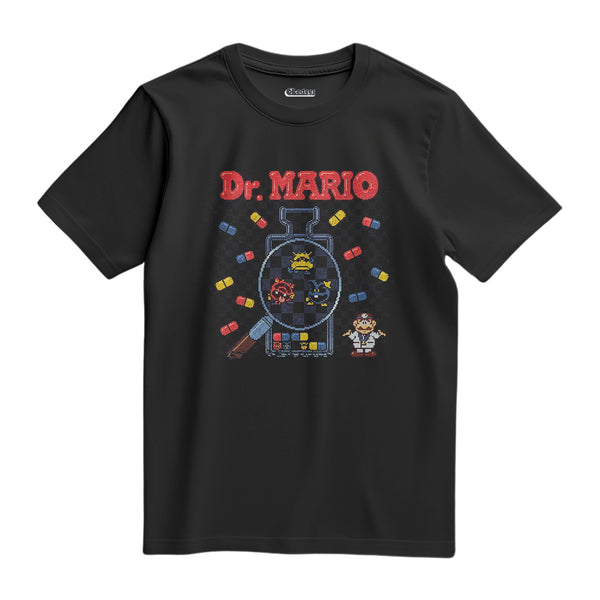 Camiseta Algodão Premium Pixel Game Dr. Mario