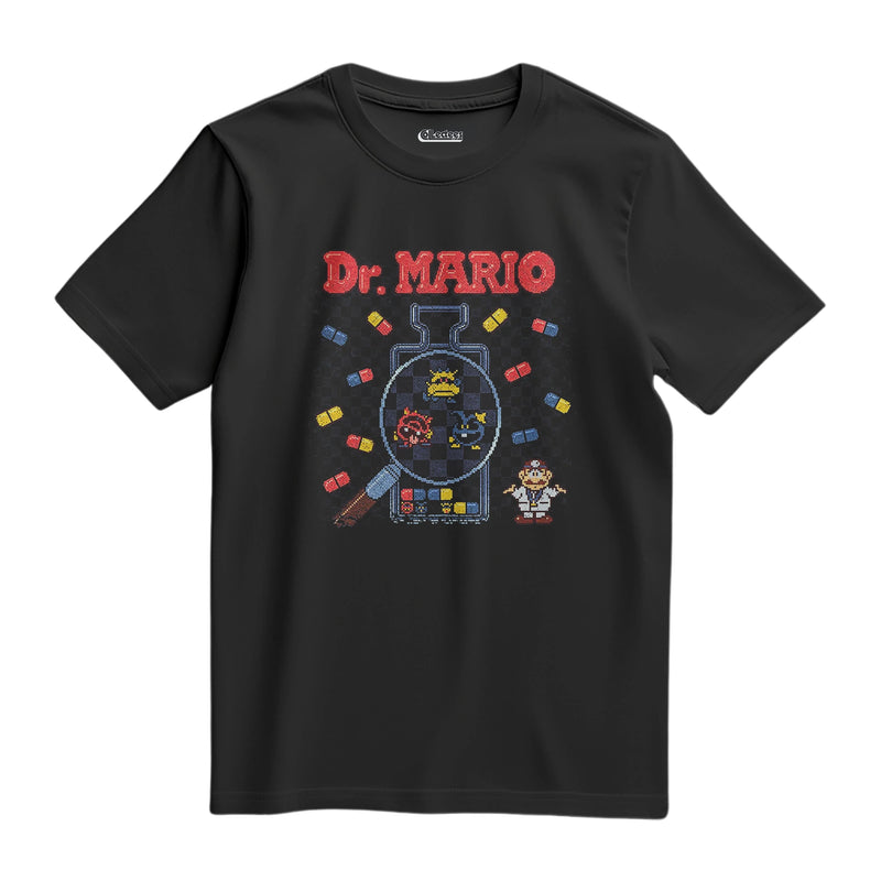 Camiseta Algodão Premium Pixel Game Dr. Mario