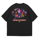 Camiseta Oversized Algodão Pixel Game Dragon Warrior