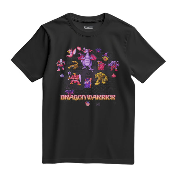 Camiseta Algodão Premium Pixel Game Dragon Warrior