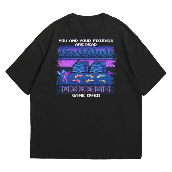 Camiseta Oversized Algodão Pixel Game Friday the 13th