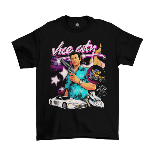 Camiseta Algodão Premium PlayStation Game GTA Vice City