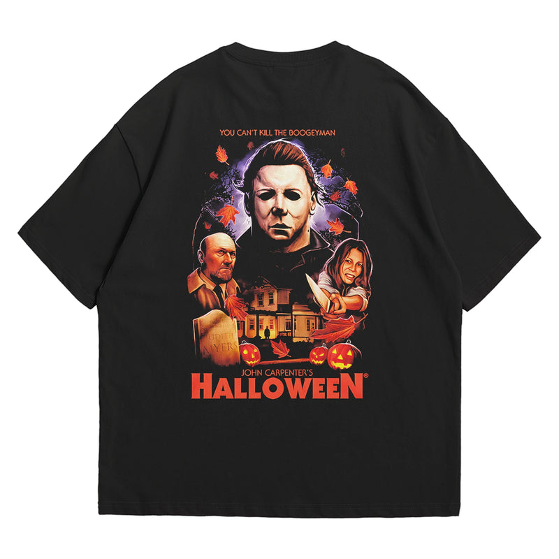 Camiseta Oversized Algodão Terror - Halloween