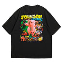 Camiseta Oversized Algodão Desenhos Retrô Johnson
