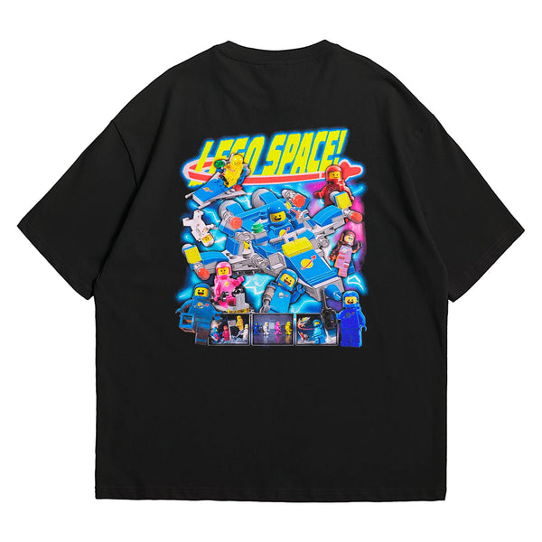 Camiseta Oversized Algodão Nintendo Switch Game Lego Space