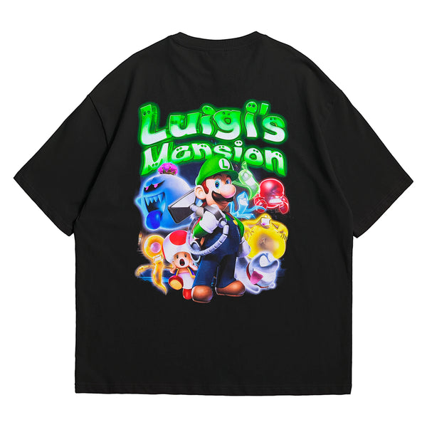 Camiseta Oversized Algodão Nintendo Switch Game Luigi's Mansion