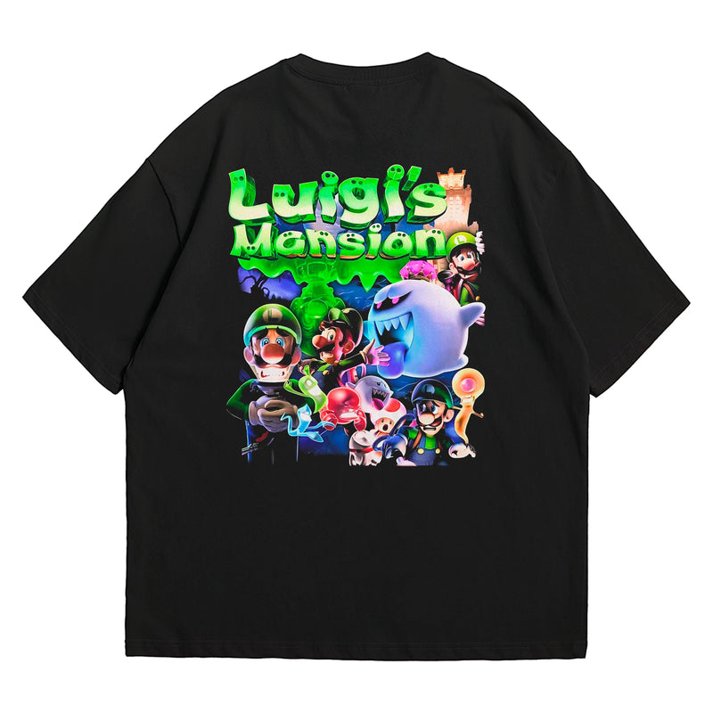 Camiseta Oversized Algodão Nintendo Switch Game Luigi's Mansion