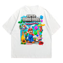 Camiseta Oversized Algodão Nintendo Switch Game Super Mario Bros. Wonder