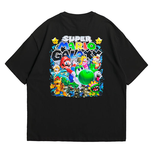 Camiseta Oversized Algodão Nintendo Switch Game Mario Galaxy