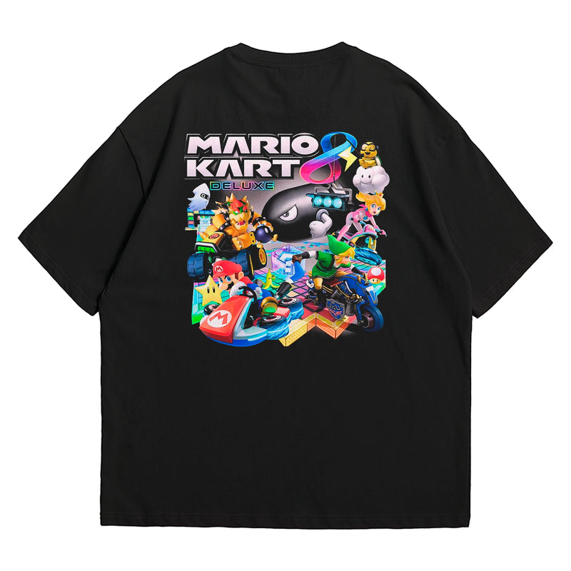 Camiseta Oversized Algodão Nintendo Switch Game Mario Kart