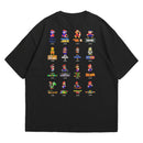 Camiseta Oversized Algodão Pixel Game Mario Collection