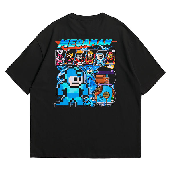 Camiseta Oversized Algodão Super Nintendo Game Mega Man