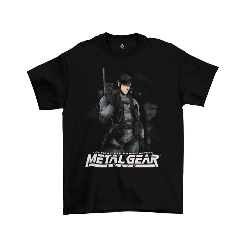 Camiseta Algodão Premium PlayStation Game Metal Gear Solid - Solid Snake