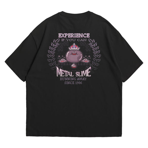 Camiseta Oversized Algodão Pixel Game Metal Slime