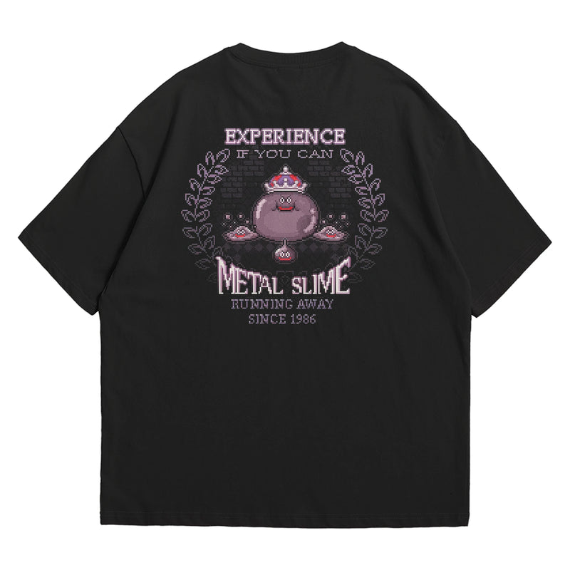 Camiseta Oversized Algodão Pixel Game Metal Slime