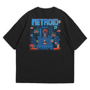 Camiseta Oversized Algodão Pixel Game Metroid