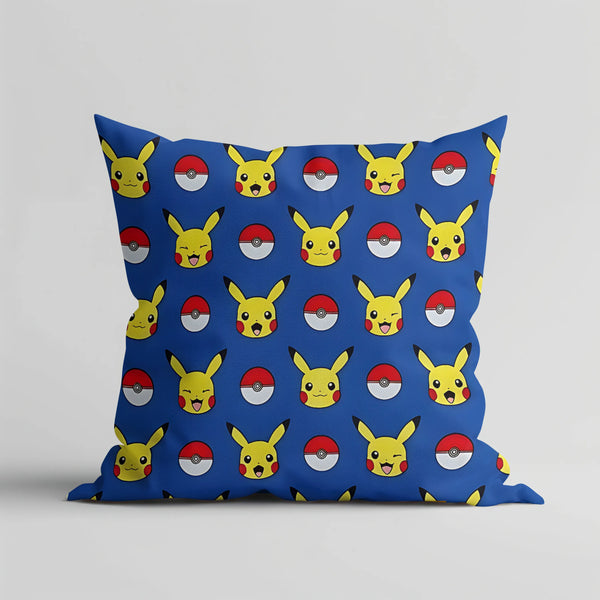 Almofada Pokémon | Pikachu Faces & Pokéballs