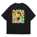 Camiseta Oversized Algodão Desenhos Retrô Pokémon