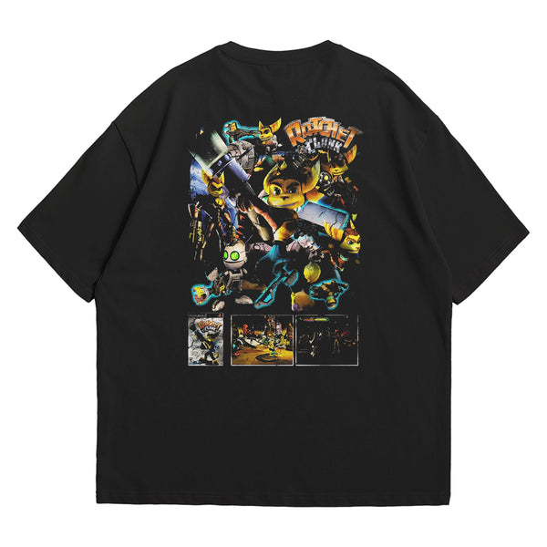 Camiseta Oversized Algodão Playstation Game Ratchet &amp; Clank