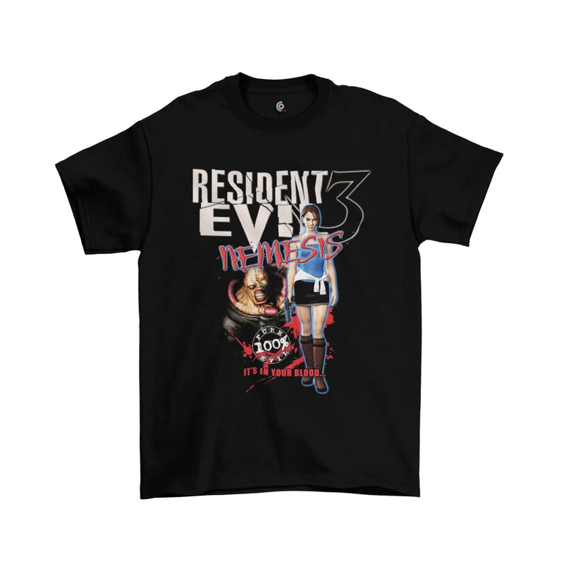 Camiseta Algodão Premium PlayStation Game Resident Evil 3: Nemesis