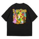 Camiseta Oversized Algodão Desenhos Retrô Robin Hood