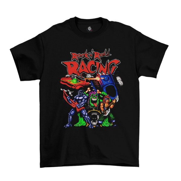 Camiseta Algodão Premium Super Nintendo Game Rock n' Roll Racing